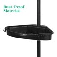 thumbnail image 2 of Shower Caddy Corner, 4 Adjustable Shelves with Tension Pole, up to 123 Inch, Black, 2 of 6