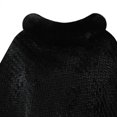 thumbnail image 5 of Fewfanhot Faux Fur Trim Herringbone Knit Poncho Cape, Pullover Warm Wrap Shrug Coat for Women Fall Winter, 5 of 5