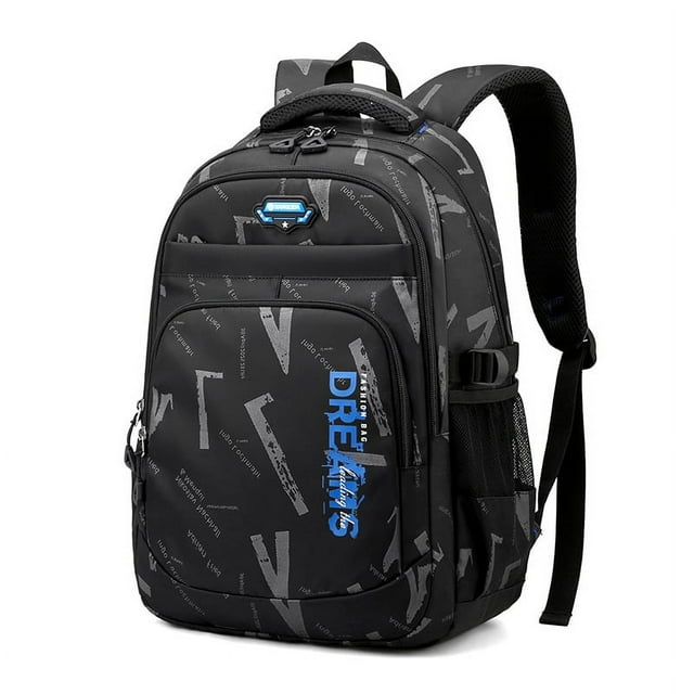 Men's Junior High School Student Schoolbag Middle School Student's Ridge Protection and Lay-off Large Capacity Lightweight Backpack for Grade 5 Primary School Students