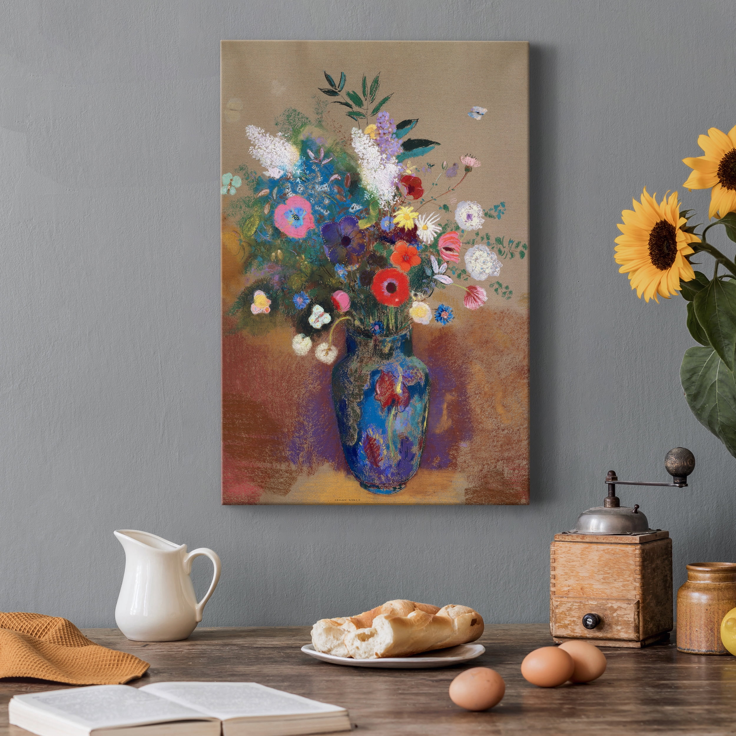 Bouquet of Flowers Premium Gallery Wrapped Canvas - Ready to Hang - 12 x 18