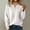 White, variant on Only Moment Blue Womens Long Sleeve Shirts Crew Neck Button Up Knit Loose Fit Tops, Trendy Fashion Spring Fall Clothing, Business Casual Outfits S
