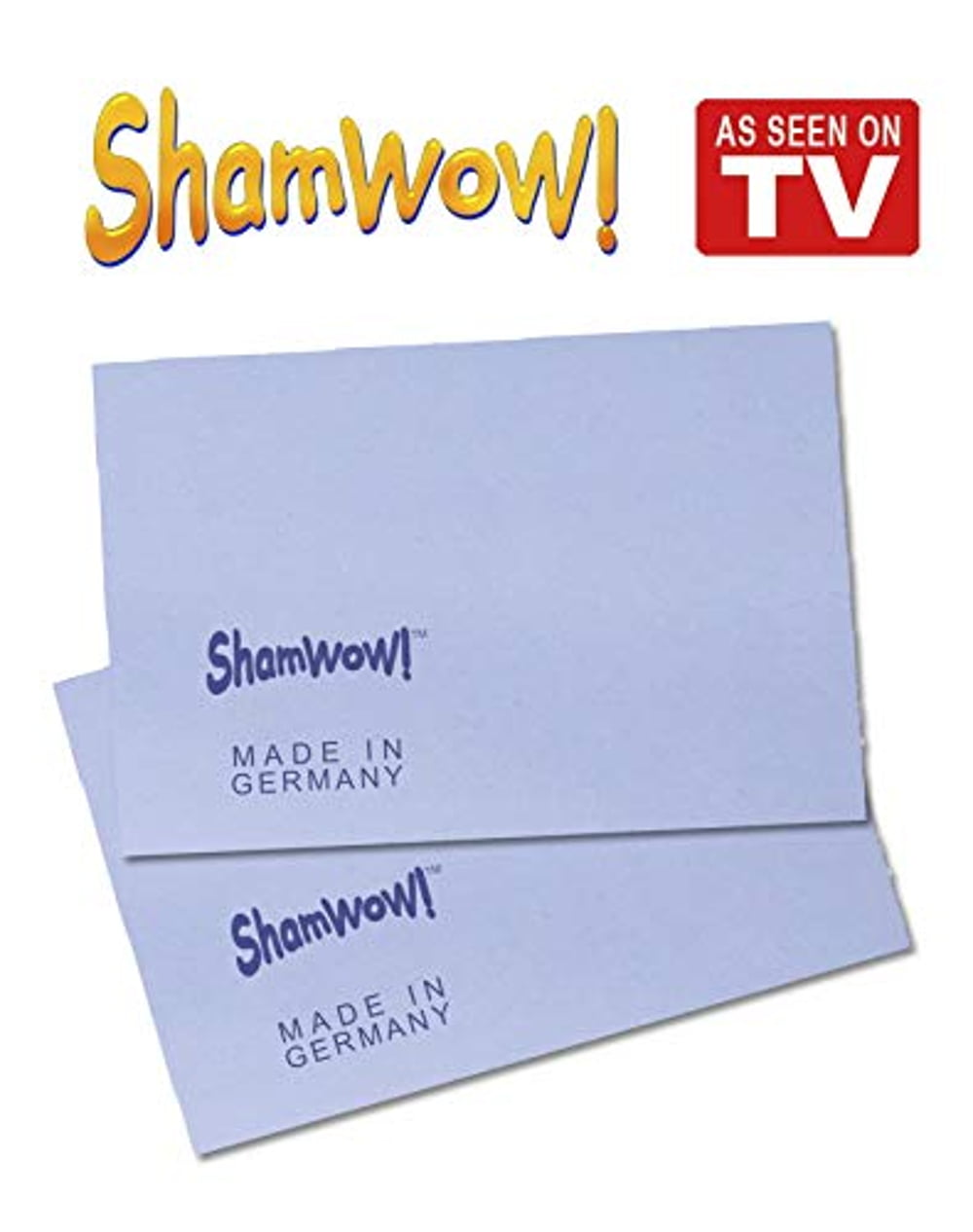 The Original Shamwow Multi-Purpose Cleaning 2 Piece Set Chamois Sponge Towel 