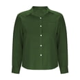 thumbnail image 7 of Bovxnpu 3/4 Length Sleeve Womens Tops, Cotton Dressy Casual Blouses for Women, Women's Cotton And Linen Button Pocket Shirt Jacket T-shirt Home Casual T-shirt L, 7 of 7