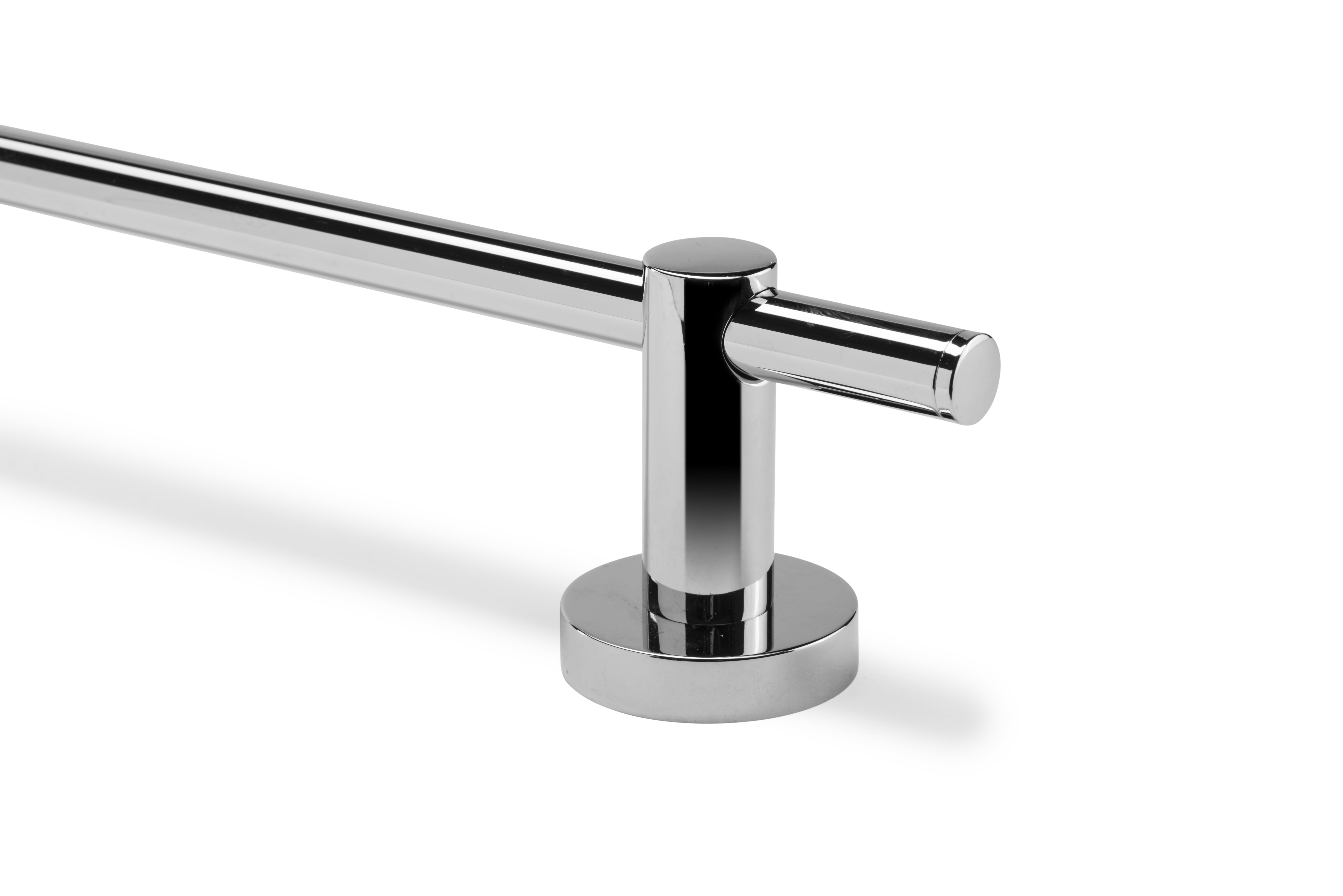 Croydex Epsom Flexi-Fix Screw or Glue Bathroom Towel Bar, Chrome (26.5in)