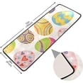 thumbnail image 3 of Coolnut Colorful Easter Eggs Area Rug - 2' x 6' Washable Runner Rugs with Rubber Backing - Non Skid Floor Carpet for Indoor Living Room Hallway Kitchen Home Decor Gifts, 3 of 7
