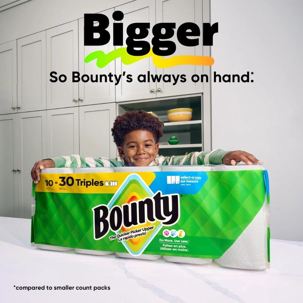 Paper Towels Select-A-Size White, 6 Triple Rolls, 123 Sheets Per Roll