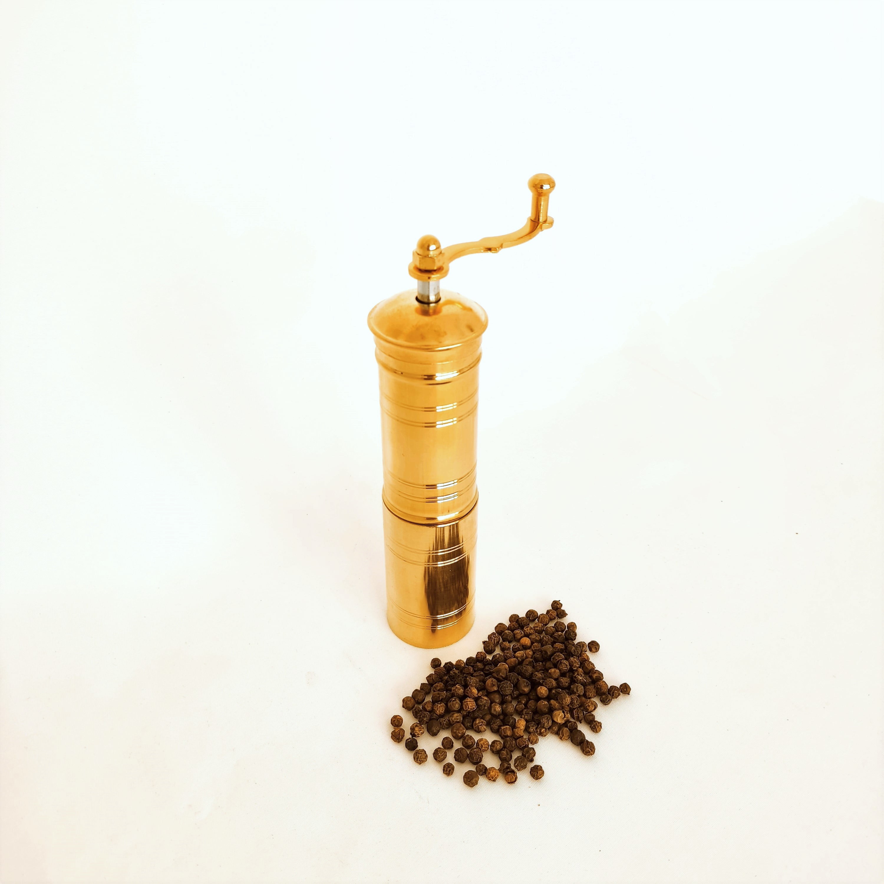 Manual Pepper Mill, Brass Mill, Handmade Grinder, Pepper Grinder