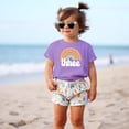 thumbnail image 5 of 3rd Birthday Rainbow Shirt for Little Girls Retro Third Bday Outfit Purple Shirt, 5 of 6