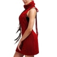 thumbnail image 6 of Kmxyo Women Sexy Backless Sleeveless Turtleneck Pullover Knit Sweater Cosplay Dress, 6 of 8