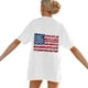 thumbnail image 3 of Blusas de Manga Corta Casuales para las Mujeres Verano Cuello Redondo Moda Impresa Blusa, Top Ligero para el Hogar Y Diario, 3 of 5