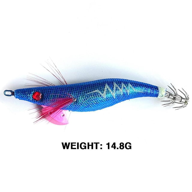 Anzuelo de calamar Señuelo de pesca luminoso Señuelo de camarón de madera realista Swimbait (Estilo A) Sywqhk Para Estrenar