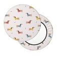 thumbnail image 7 of Uemuo Dachshund Dog Puppy Pattern Round Bar Stool Seat Covers Washable Stool Cushion Slipcover Elastic Bar Chair Covers-12 inch, 7 of 7