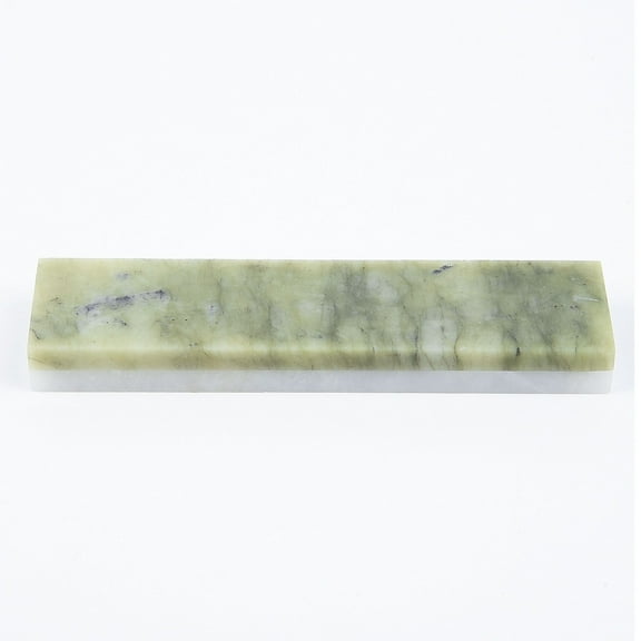 LITTLE HOME Natural Green and White Agate Sharpening Stones Set 8000/10000 Grit Double-Sided Whetstone for Kitchen Knives Professional Sharpener Tool