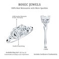 thumbnail image 5 of Rosec Jewels Moissanite Asscher Cut Engagement Ring 3 Carat - Celtic Knot Ring - 8 mm - D-VS1 Grade Certified - with Jewelry Box, 14K White Gold, US 5.00, 5 of 8