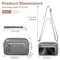 thumbnail image 4 of KXF Square PU Leather Shoulder Bag Women Chic Crossbody Bag Lady Handbag Trendy Satchel Purse Clutch, 4 of 7