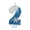 B, variant on Ice Snow Theme Blue Number Birthday Cake Candle Decoration Party Supplies Flashing Topper 7cm Paraffin Wax