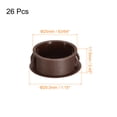 thumbnail image 2 of Uxcell 26 Pack 0.98" Plastic Hole Plugs Panel Flush Type Knockout Locking Plugs, Brown, 2 of 6