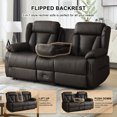 thumbnail image 5 of Loveseat Recliner Sofa RV Recliner Couch, Manual Reclining Loveseat with Console for Living Room Home Theater Seating with AC/USB C/USB and Drawer, 5 of 10