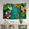 thumbnail image 3 of Creowell Koi Fish Lily Pads Tapestry Home Decor 100% Polyester Wall Hanging 60x40in, 3 of 7