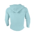 thumbnail image 3 of Summer Men's Cotton Linen Shirt Solid Streetwear Long Sleeve Hoodie Clothing For Men Button Tops Casual Loose Men Hooded Shirt, 3 of 3