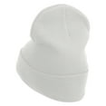 thumbnail image 2 of Wine and Cheese Embroidered 12 Inch Long Knitted Beanie - White OSFM, 2 of 5