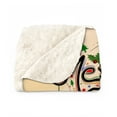thumbnail image 2 of Merry Christmas Santa Manx Scarf Twinkling Lights Xmas Holiday Cozy Sherpa Blanket Cat Lover Kitten Owner Gifts Warm Soft Throw Blanket - 00022, 2 of 5