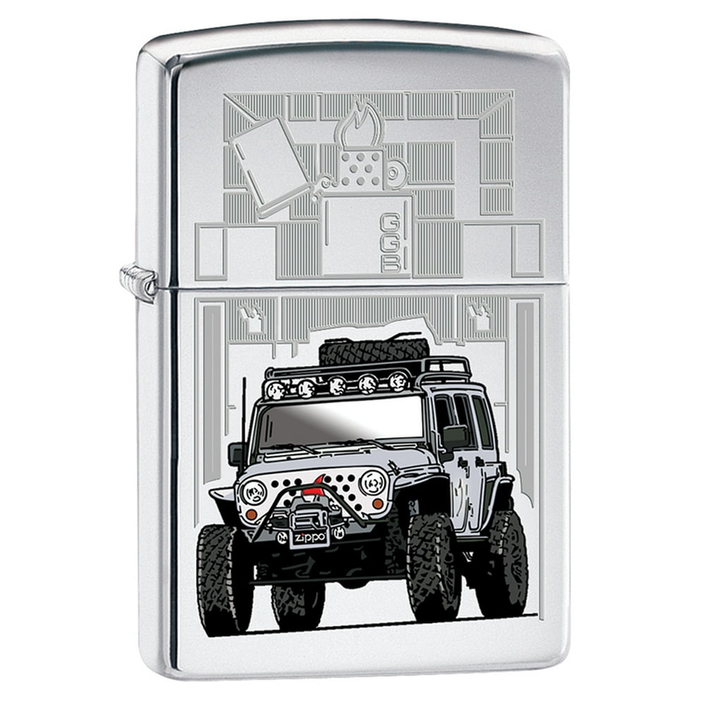 Zippo Lighter Zippo Jeep High Polish Chrome 79758