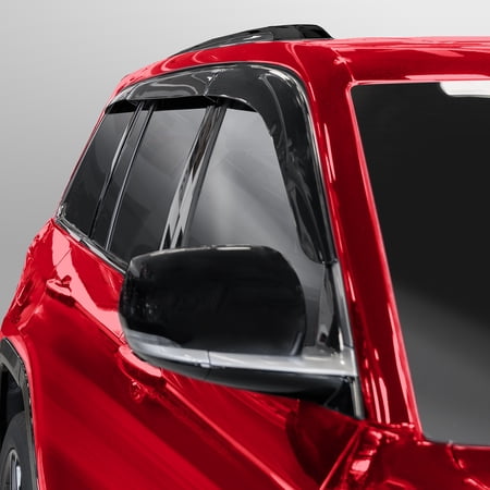 Voron Glass Tape-on Extra Durable Rain Guards for Jeep Grand Cherokee 2022-2026, Window Deflectors, Vent Window Visors, 6 Pieces - 100871