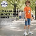 thumbnail image 3 of 120 Pairs Of Yacht & Smith Wholesale Kids Crew Socks, Childrens Cotton Casual Crew Socks Size 4-6 (Gray), 3 of 6