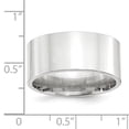 thumbnail image 3 of 10K White Gold 10mm Standard Flat Comfort Fit Band Ring Size 8, 3 of 7
