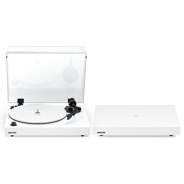 Fluance RT85 Reference High Fidelity Vinyl Turntable Record Player with Ortofon 2M Blue Elliptical Cartridge And Anti-Vibration Wood Isolation Base - Piano White