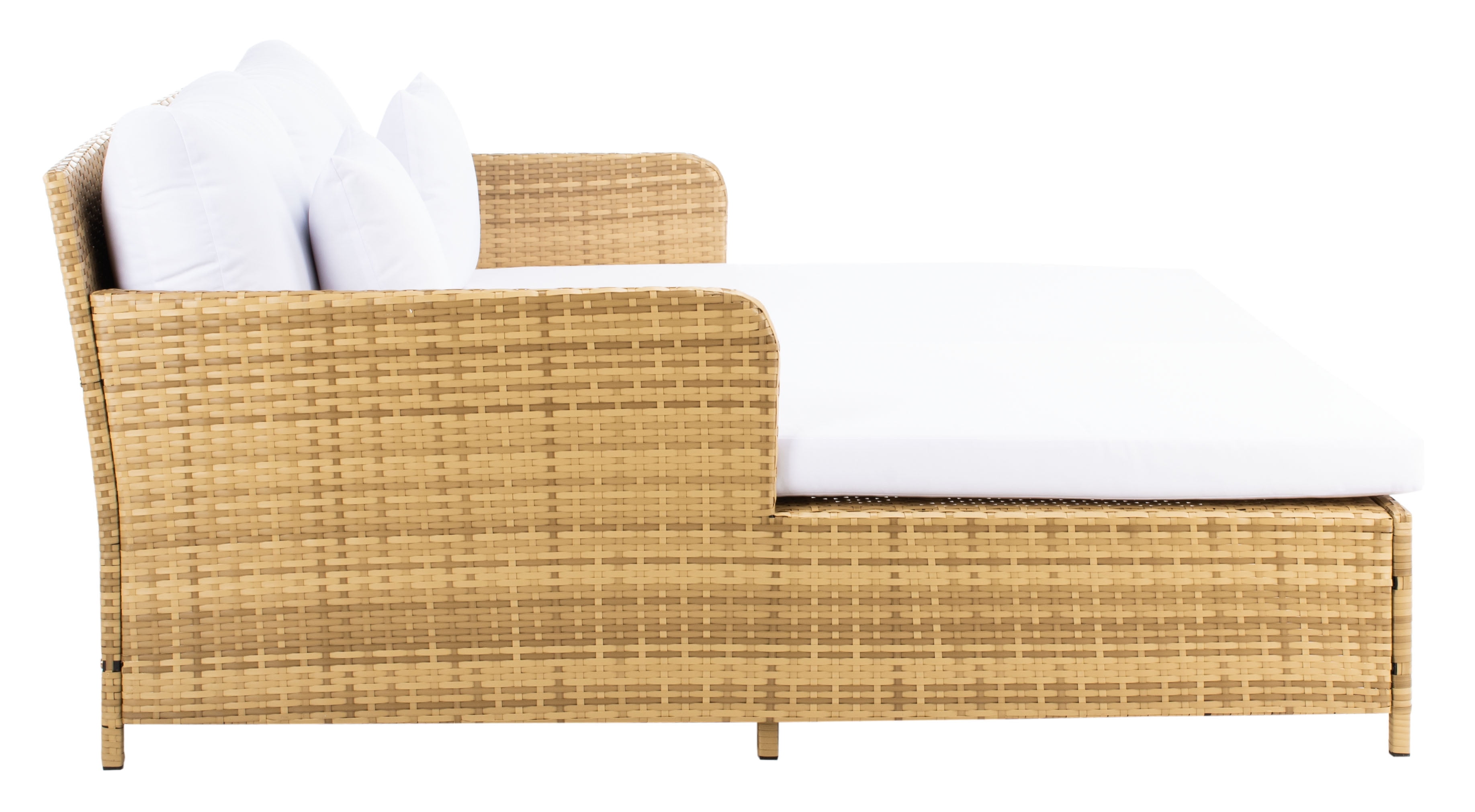 SAFAVIEH Cadeo Outdoor Patio Daybed, Natural/White
