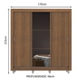 thumbnail image 3 of Ropero Closet Madesa Mônaco 3 Puertas con Espejo con Pies M 215 cm alto x 170 cm ancho x 46 cm fondo, 3 of 5