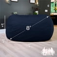 thumbnail image 3 of Big Joe Fuf 8Ft Giant Foam Bean Bag Chair, Oversized Couch with Removable Cover for Kids, Teens, Adults, Cobalt Lenox, Durable Woven Polyester, 8 Foot, 3 of 7