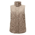 thumbnail image 2 of cocolona Womens Winter Vest Sleeveless Zipper Stand-up Collar Puffer Vest Lightweight Casual Quilted Jacket Coats with Pocket, 2 of 7