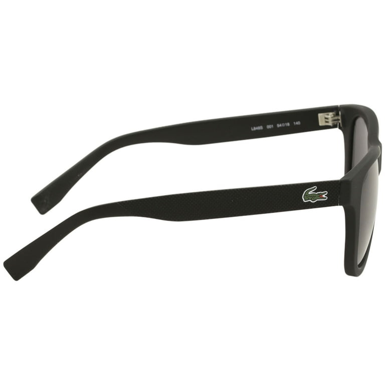 Unisex Lacoste L848S 001 Sunglasses: Grey Square Frame with Dark