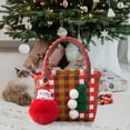 thumbnail image 4 of Christmas Weave Basket, Christmas Storage Basket and Organizer, Christmas Scarf Reindeer Vegetable Basket, for Storing Miscellaneous Items, Cosmetics, 7.87x5.5x4.3 inch, 4 of 7