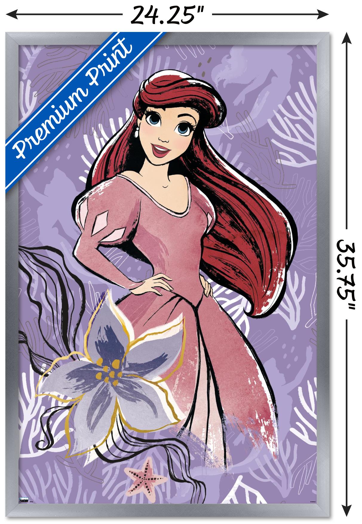 Disney Ultimate Princess Celebration - Ariel Wall Poster, 22.375" x 34", Framed