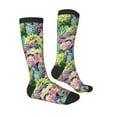 thumbnail image 3 of Haiem Watercolor Blooming Cactus Socks, Funny Novelty Crazy Design Cotton Socks Sports Socks Knee High Socks For Men, Women,1Pairs - Gift For Working Friends, 3 of 9
