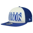 thumbnail image 3 of Men's New Era Cream/Royal Denver Broncos Throwback Cutout A-Frame 9FIFTY Snapback Hat, 3 of 5