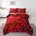 thumbnail image 1 of Erosebridal Geometric Hexagon Bedding Twin Comforter Set,Gradient Down Comforter,Neon Decor,Reversible,Lightweight,2 Piece, 1 of 7