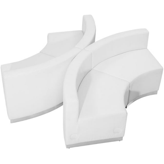 Flash Furniture Hercules Alon 4 Piece Reception Seating in White