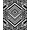 Black, Pattern 4, variant on ODIKA 4'x6' Machine Washable Non-Slip Area Rug, Interlocking Wave with Metallic Gold Accents High Traffic Rug, Black, 591487