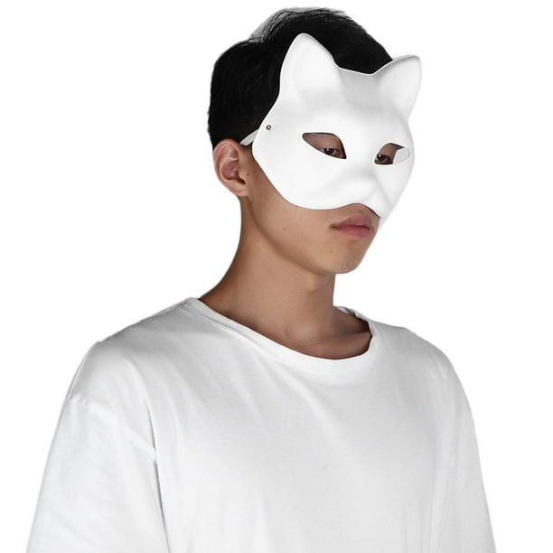 Sonew 5 Pcs White Mask Adult Blank DIY Drawing Mask Halloween Costume Party  Accessory,Costume Party Mask,Blank Mask