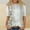 White, variant on Women's Mid-length Sleeve Crew Neck Tunic T-Shirts Floral Print Basic Blouses Loose Fit Casual Summer Tops