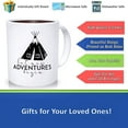 thumbnail image 2 of Let New Adventures Begin Enamel Camping Mug, Ceramic Novelty Coffee Mug, Tea Cup, Gift Present For Birthday, Christmas Thanksgiving Festival, 11oz Sarcasm With Sayings Mug, 2 of 2