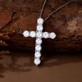 thumbnail image 2 of SISGEM Moissanite Cross Necklace,925 Sterling Silver Moissanite Pendant Necklace for Women Anniversary Christmas Birthday Mothers Day Gifts for Mom Wife Lover,with 18+2 inches chain, 2 of 6