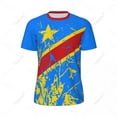 thumbnail image 3 of Exclusive design Democratic Republic Of Congo Flag Grain 3D Printed Men Running Bike Soccer Tennis Sports tshirt Mesh T-shirt, 3 of 16