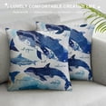 thumbnail image 3 of Decorative Pillowcases Pillow Cover King- Whales Collection Bed Pillow Case Pillow Sham Protector Cover for Bed Sofa Couch Microfiber Polyester, 3 of 5