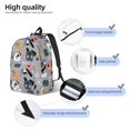 thumbnail image 3 of Easygdp Dog for Durable Canvas Laptop Backpack - Adjustable Shoulder Strap, Large Capacity, Fits 15-17in Laptops, for School, Work, Travel-Medium, 3 of 5